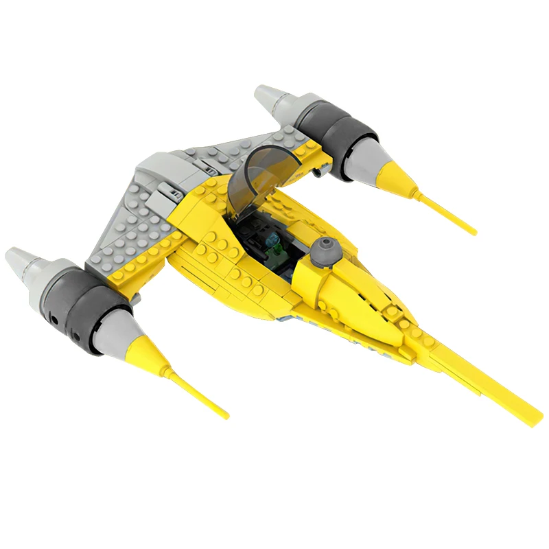 2022 Space Wars Movie Creativitying Weapon Battle Spaceship Naboo N-1 Starfighters Building Blocks Aircraft Mini Model Kids Toys