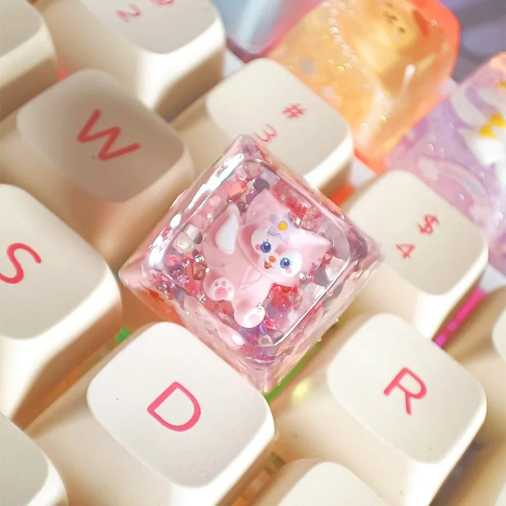 

Disney Anime Cartoon LinaBell DIY Resin Individuality Originality Keycap Keyboard Decoration Collect Plaything Festivals Gift