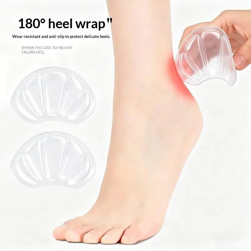 Clear Silicone Heel & Forefoot Cushion Pads, Lightweight Breathable Comfort Inserts For High Heels & Sneakers Unisex