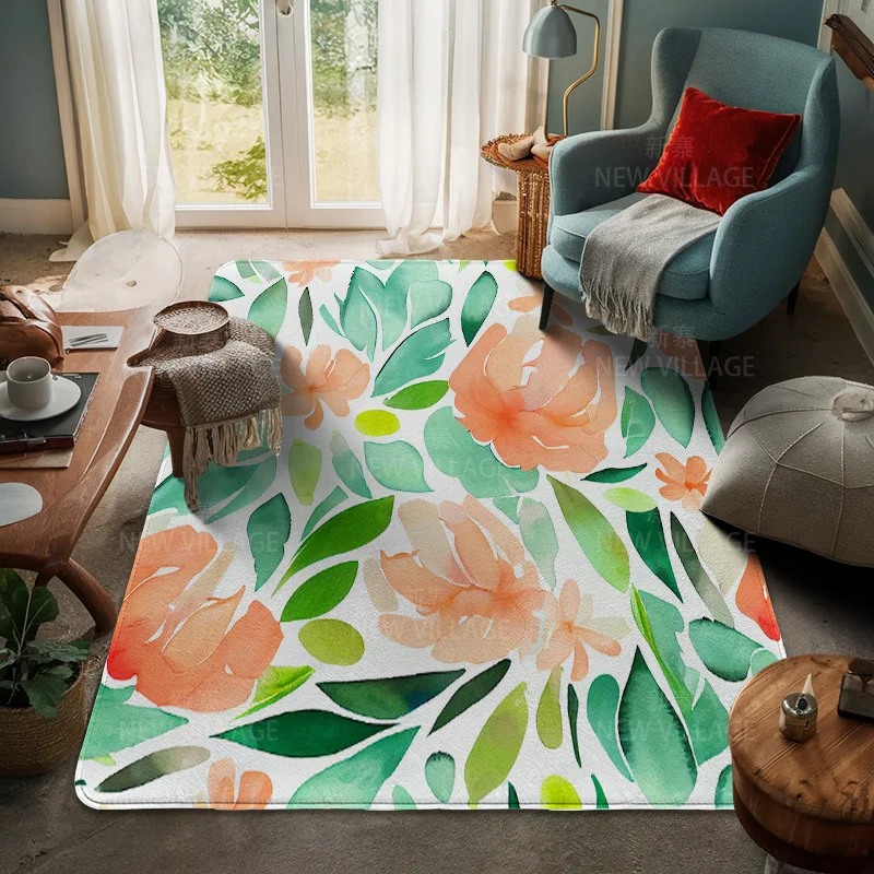 House entrance carpet Home door mat Room Bath Foot bathroom non-slip Kitchen water absorption rugs Modern Nordic boho plant