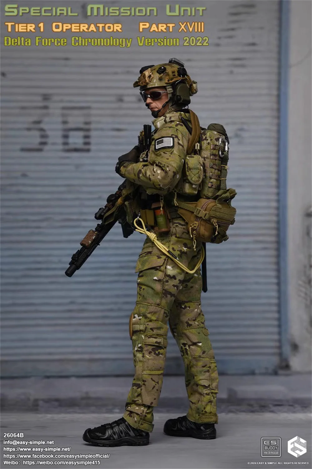 Easy&Simple ES 26064B US. Special Mission Unit Operation Soldier Force Full Set Moveable Action Figure Full Set For Fans 1/6