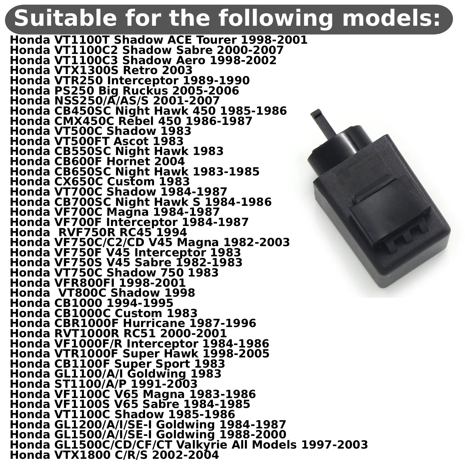 CDI Ignition Unit Converter Switch ForHonda PS250 CB450SC VT1100T VTR250 VT1100C2 VT1100C3 VTX1300S NSS250/A/AS/S CMX450C VT500C