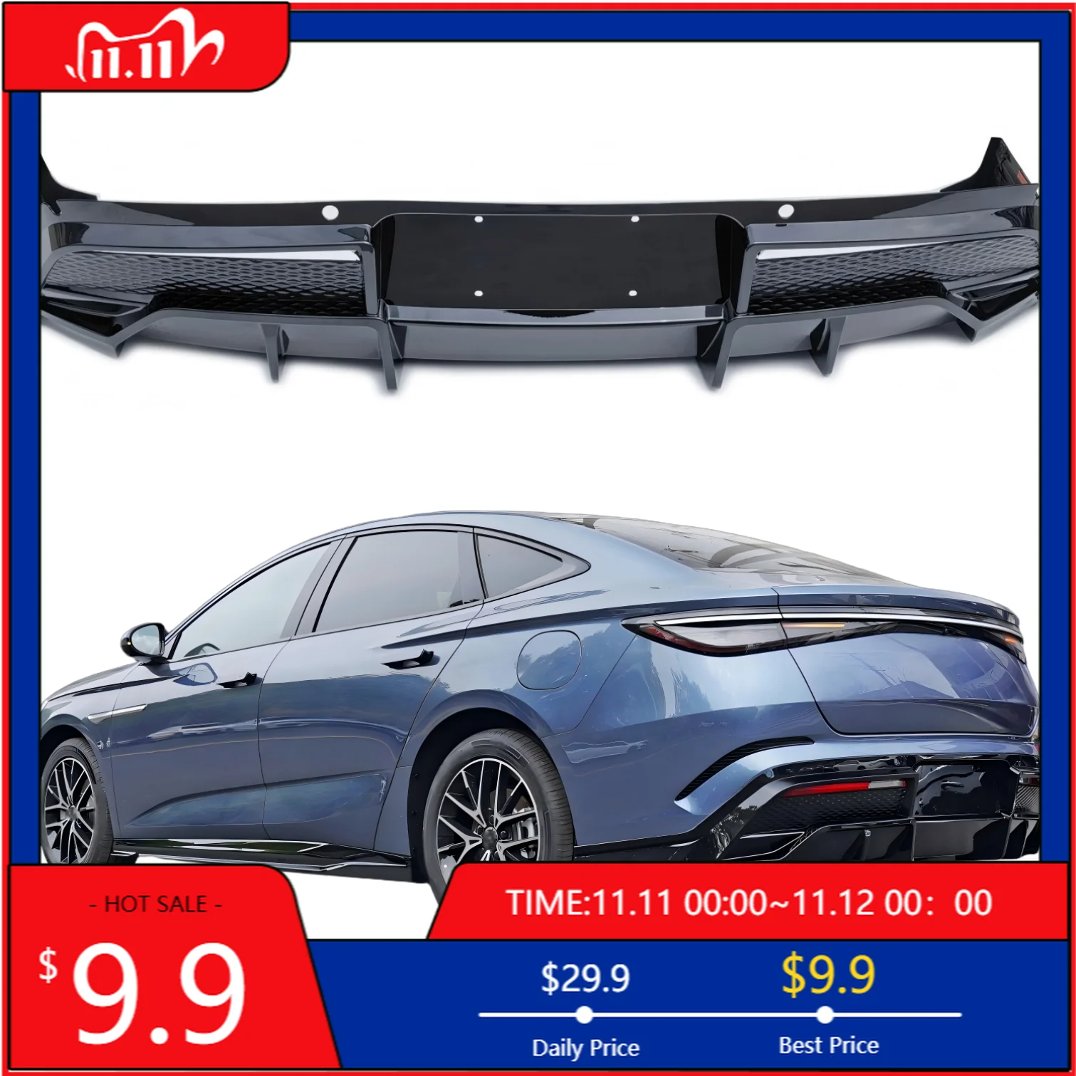 

StlfCAR BODY KIT Rear Bumper For BYD SEAL DMi High-qualityGlossy Black RearLip UpgradeFactory Wholesale Auto Parts New Condition