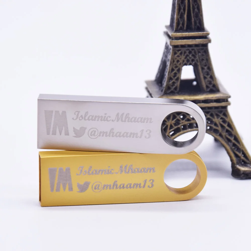 50PCS/lot Free Customized LOGO Metal USB 3.0 Flash drive Pen Drive 16GB Pendrive 32GB 64GB Memory cle usb Stick 8GB U Disk Gift