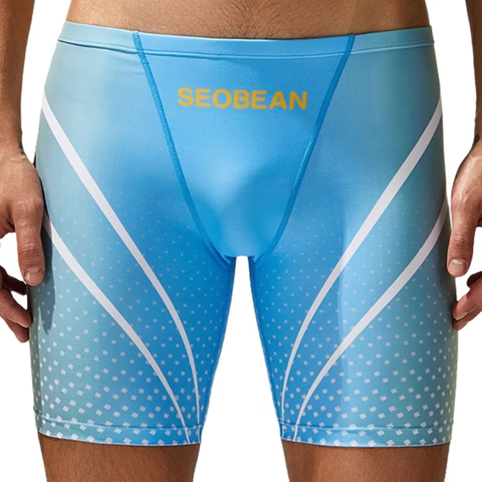 Swimming Trunks for Men Cycling Extended Leg Pants Hot Spring Pool Bathing Suirts Swimwear Summer Beach Board Shorts Swimsuits