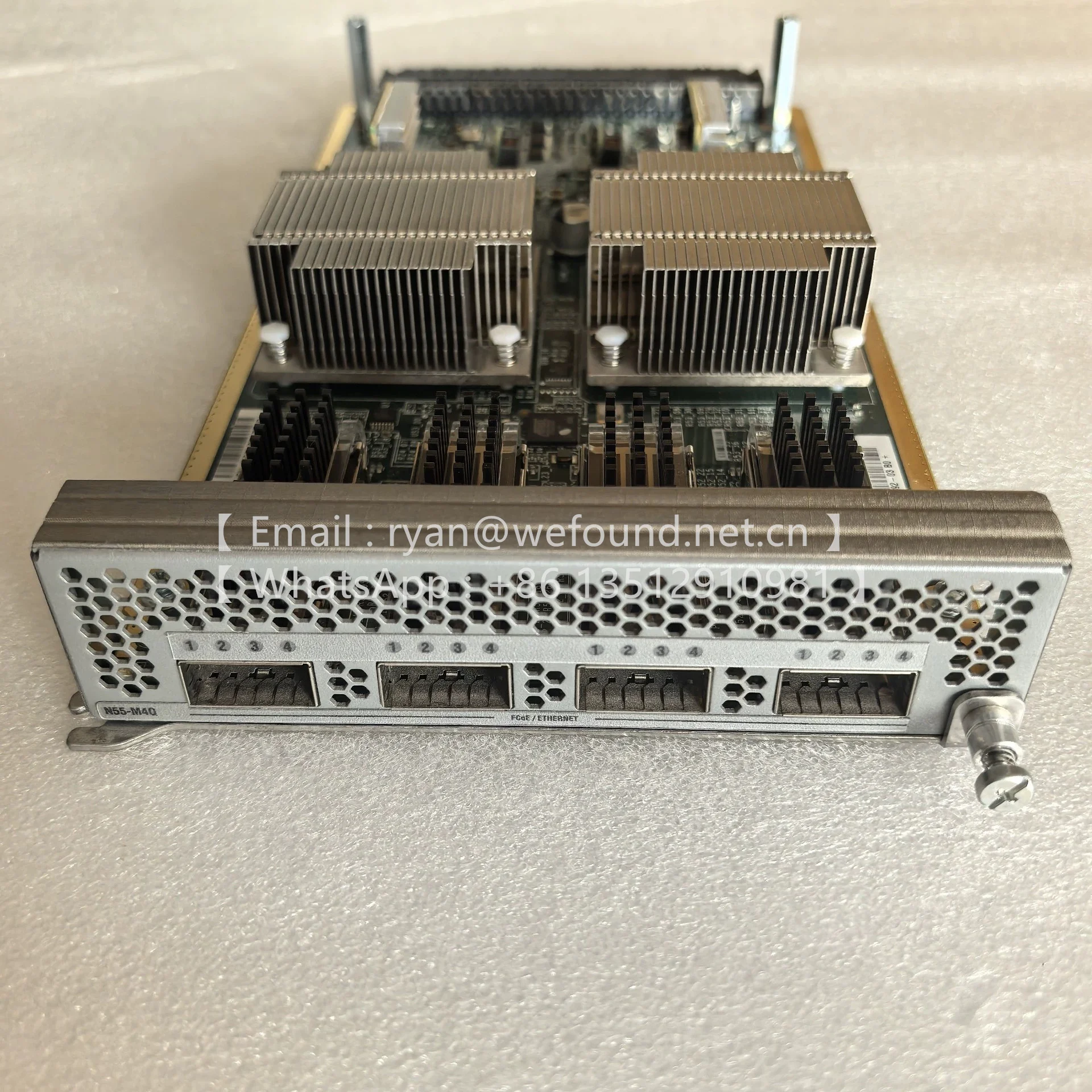 N55-M4Q 4 ports 10Gigabit 40G optical interface card is suitable for N5K-5548/5596UP switch.