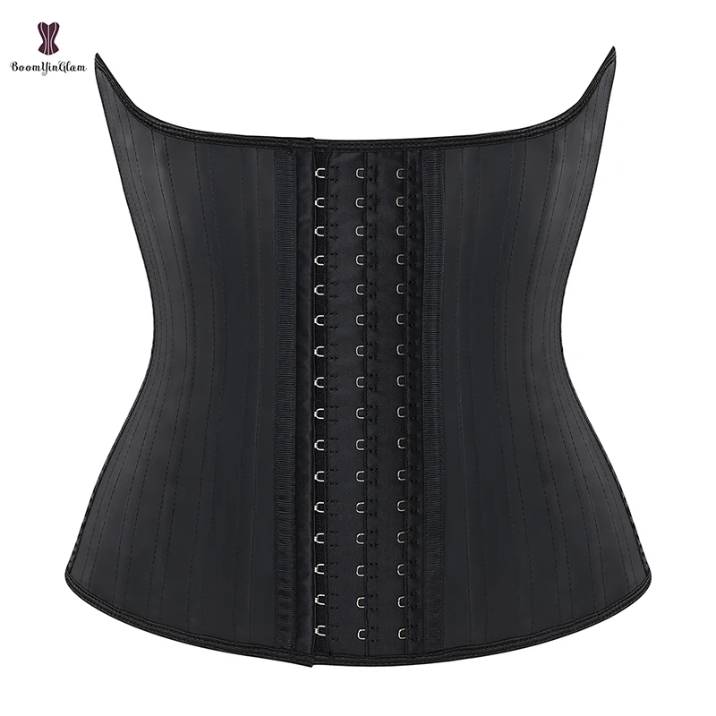 

Custom Logo Waist Trainer Fajas Waistband Hook Sashes 25 Stainless Steel Bones Latex Corset Women For Weight Loss