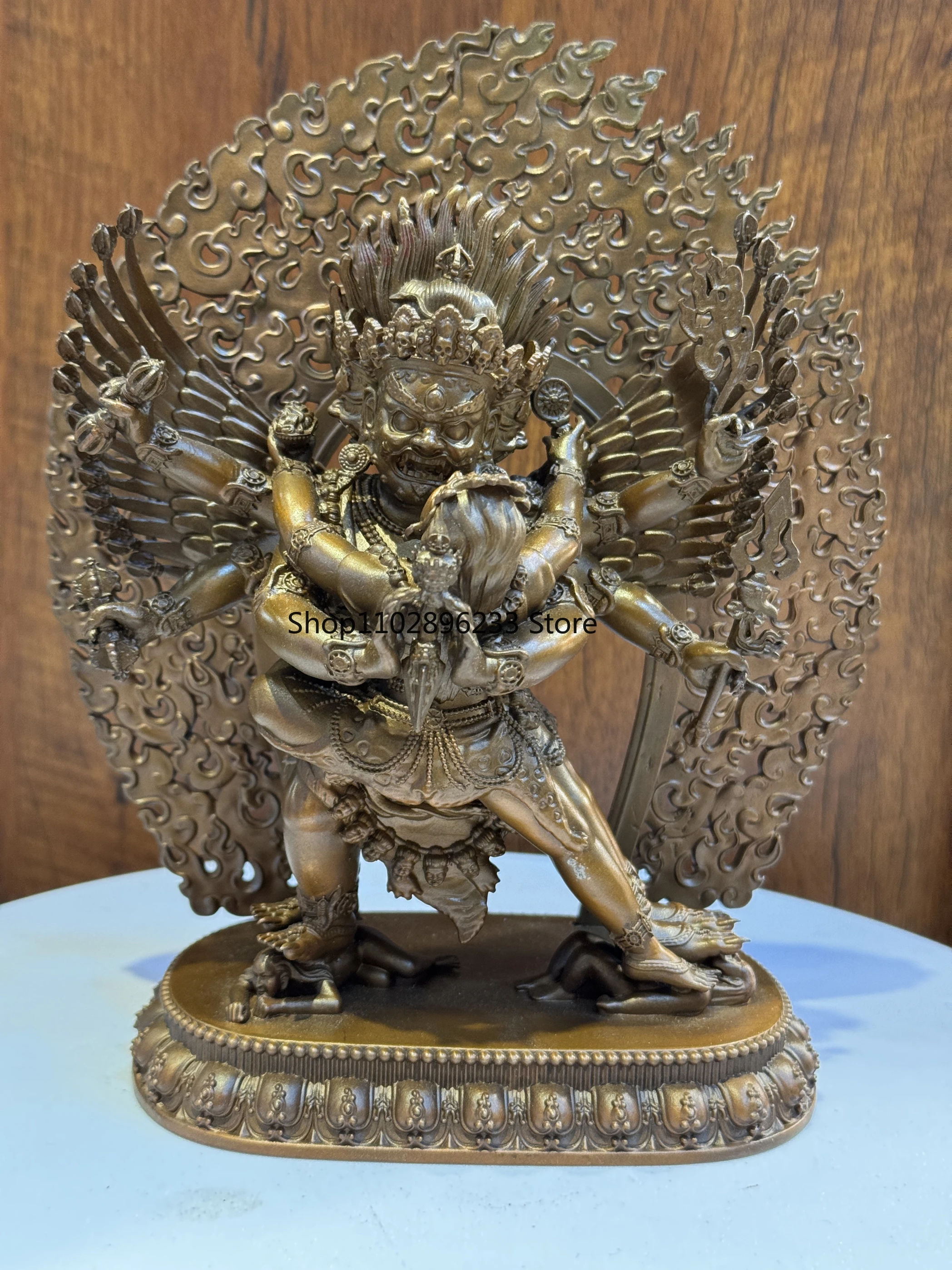 Бутиковая медная статуя Будды Кинг-Конга 18 см Тантра Тибетская статуя Будды украшение для дома предложение