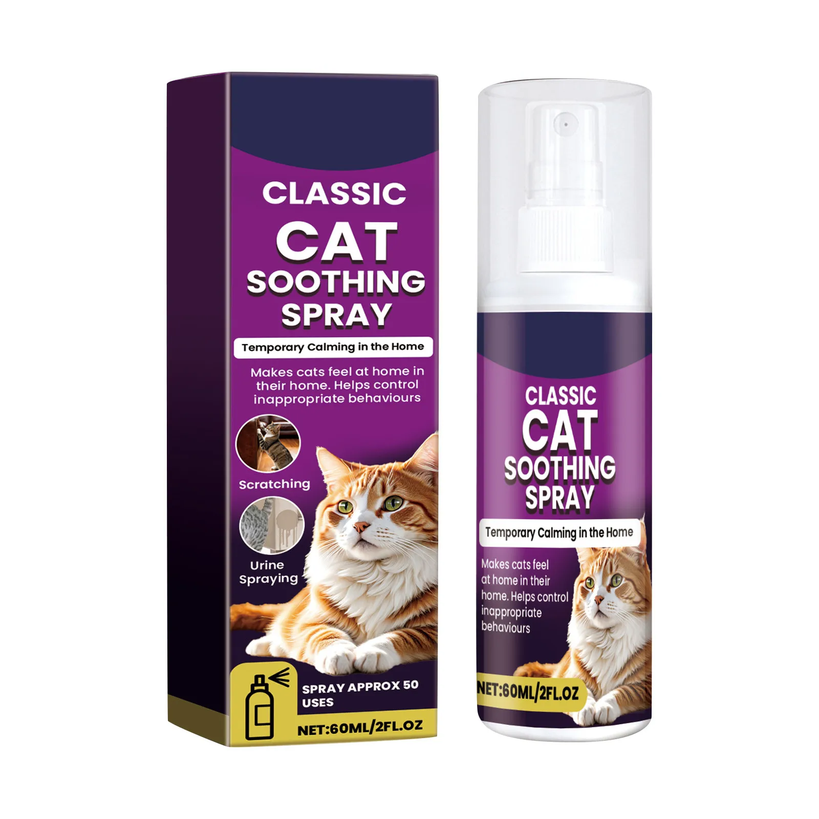 60ml Cat Soothing Spray To Prevent Scratching And Disorderly Urination Mild Ingredients