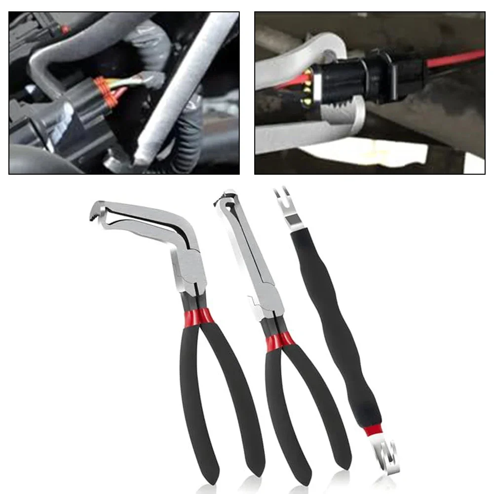 3Pcs Electrical Disconnect Pliers 60 Degree Electrical Connector Separator Wiring Multi-purpose Pliers Car Repair Tools