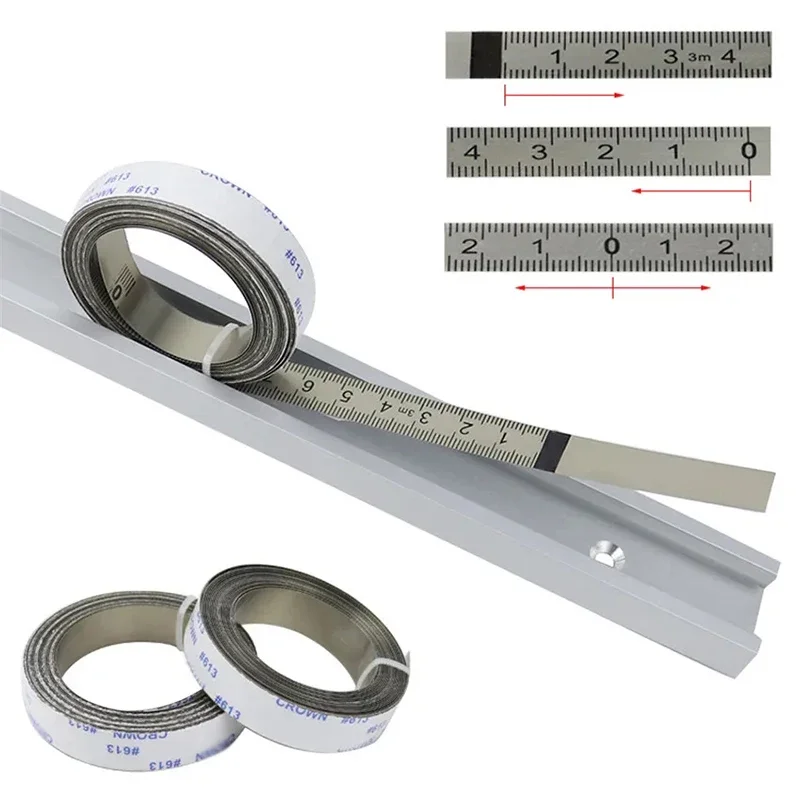 1-6M Stainless Steel Tape Measures Scale Ruler Portable Metric Self-adhesive Mechanical Rulers Measuring Ruler Gauging Tools