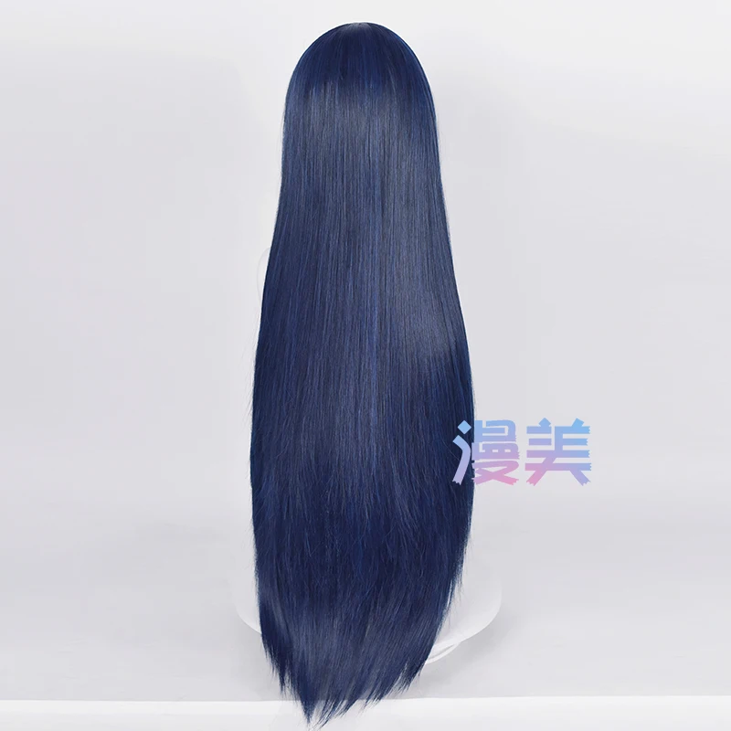 Anime Sonoda Umi Cosplay Pruik Lang 80Cm Blauw Zwart Pruiken Hittebestendig Synthetisch Haar Voor Vrouwen Halloween