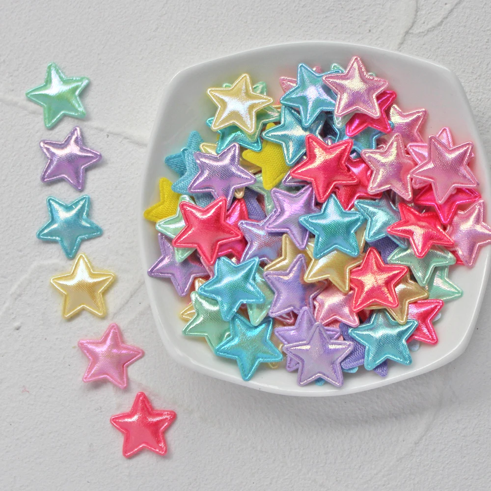 100 قطعة 18/25/26/33 مللي متر بريق مبطن ستار زين إمدادات الحفلات عيد ميلاد Craft بها بنفسك الحرفية اليدوية الخياطة اكسسوارات مقاطع شعر الطفل #4