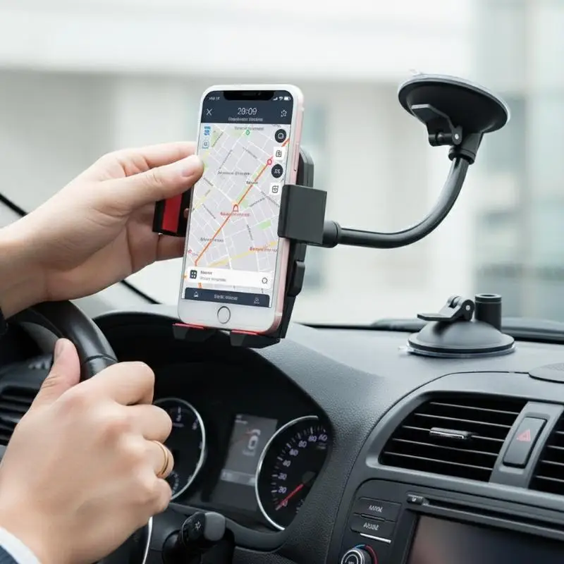 【CR】Car Mount for Phones Universal Holder with 360° Rotation for Dashboards and Windshields Easy Setup
