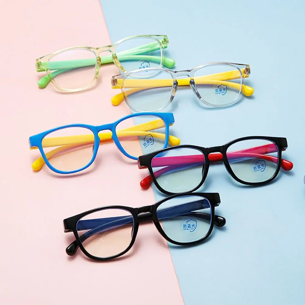 Anti-blue Light Kids Glasses Silicone Computer Comfortable Eyeglasses Online Classes Eye Protection Ultra Light Portable Frame