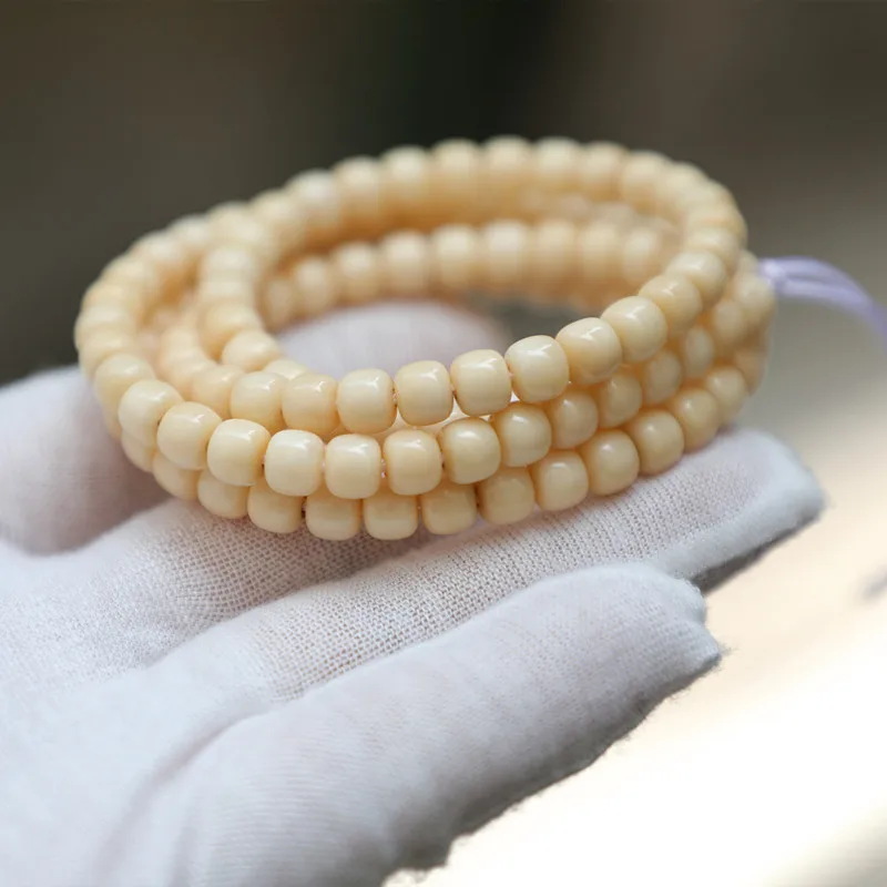 *6 Bead-Colored Honey Amber 108 , Women'S Multi-Layer Dragon Ridge Bodhi Bracelet