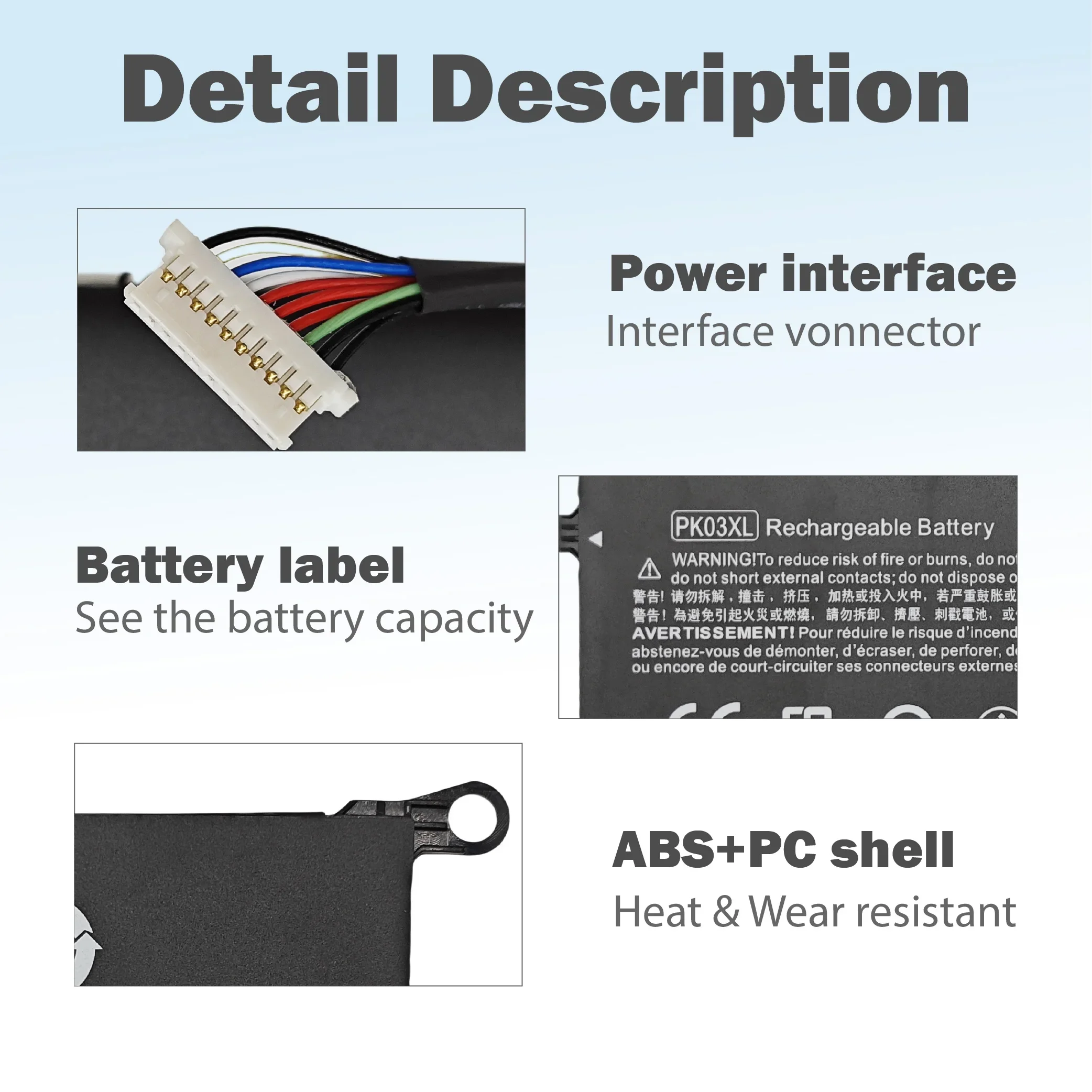 جديد PK03XL 11.4V 4913mah تبديل البطارية ل HP Spectre Pro X360 G1 G2 HSTNN-DB6S TPN-Q157 789116-005