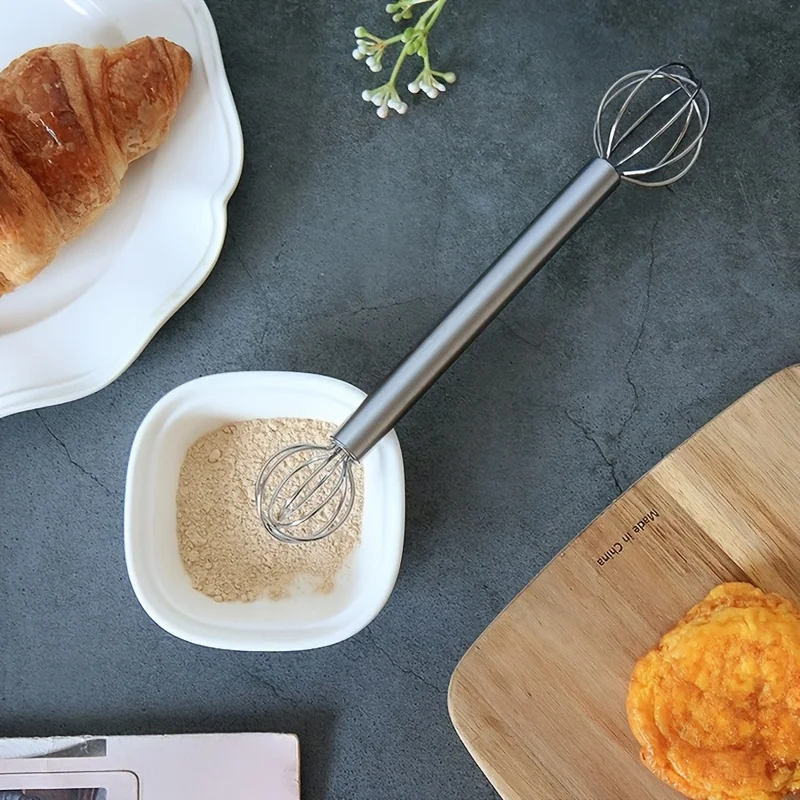 Multifunctional Mini Baking Whisk Double-End Stainless Steel Measuring Spatula Butter Softener Sauce Spoon Egg Beater