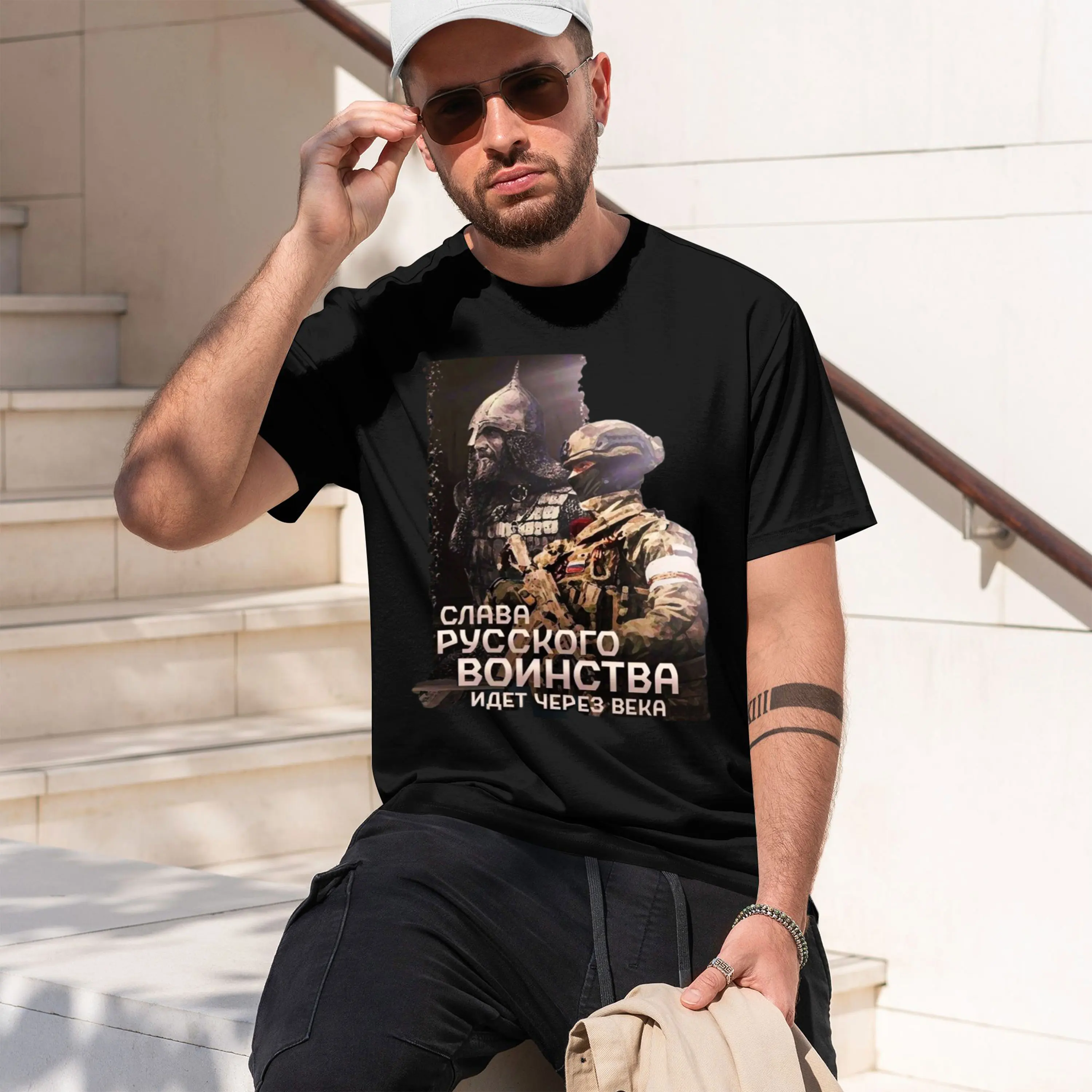 Russian Military Operations Orthox Slav T-Shirt New O-Neck Short Sve Casual Mens T-shirt 2026 New Model Short-sleeve crewneck T-