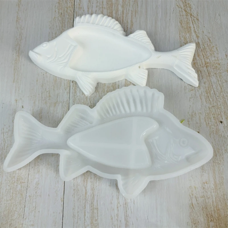 Cá Khay Chứa Khuôn Silicon Trang Sức Màn Hình Món Ăn Epoxy Nhựa Khuôn Hình Cá Nến Cốc Thạch Cao Thạch Cao Trang Sức Giọt