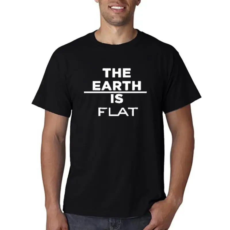 THE EoRTH IS FLoT T-SHIRT - Flot Eorth Society Tee Cotton Clossic Cool Short Sleeve Tops T-Shirt