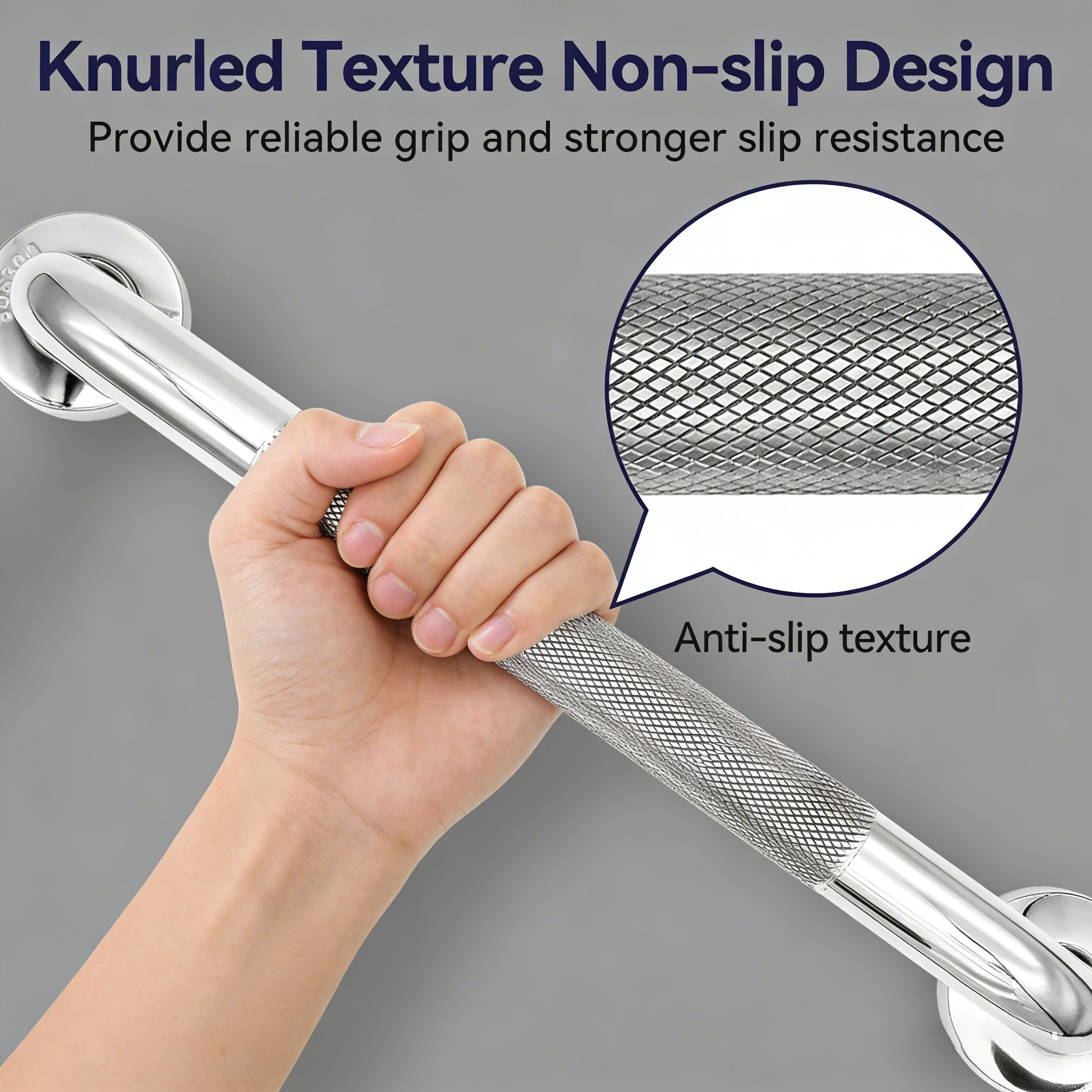 

Нескользящий безопасный подлокотник из нержавеющей стали, 300/400/500 мм, многоразмерный, для ванной и туалета, можно повесить полотенцами.