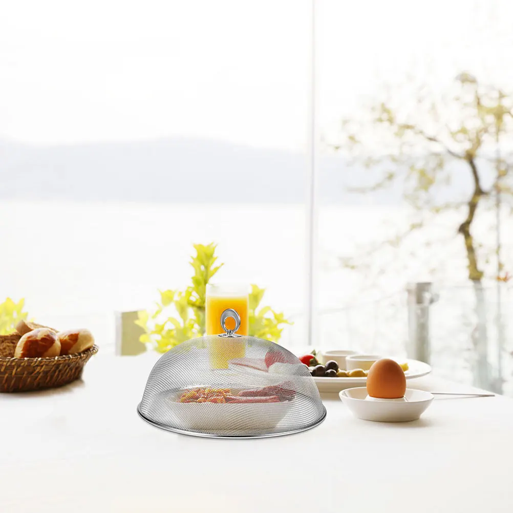 

Stainless Steel Mesh Dome Food Cover Protector for Outdoor Picnic Bbq Camping Reusable Food Protection Tent with Handle Design