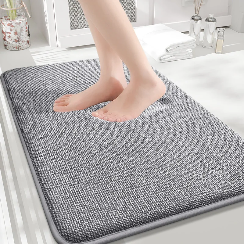 Granular Bathroom Floor Mat, Simple Memory Foam, Thickened Absorbent Mat for the Bathroom, Non-Slip Carpet for the Doorway
