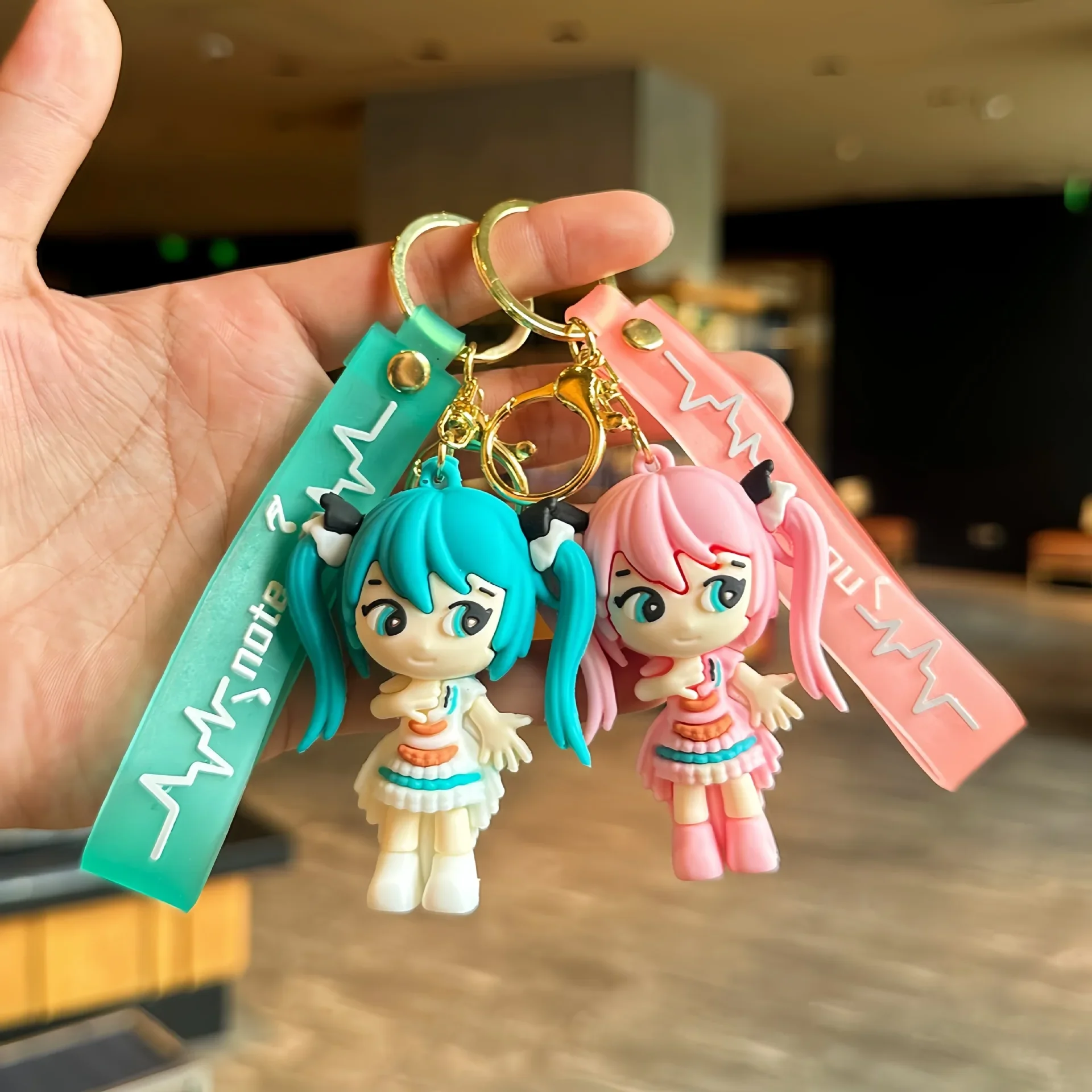Hatsune Miku Keychain Anime Bag Pendant Cartoon Small Decoration Accessories Car Key Chain Backpack Charm Christmas Gift view 6