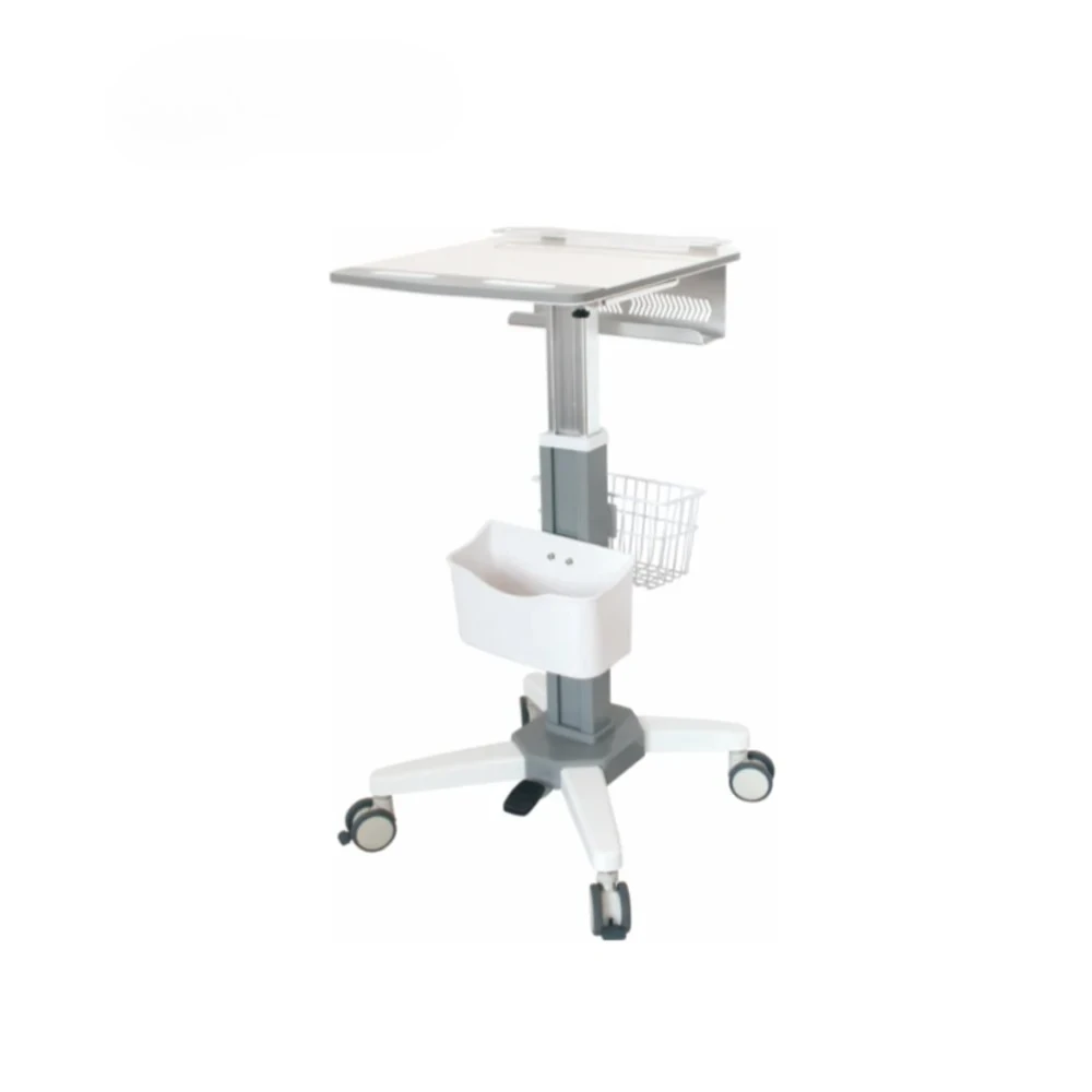Diseño ergonómico Flexible de usar carrito médico para computadora portátil