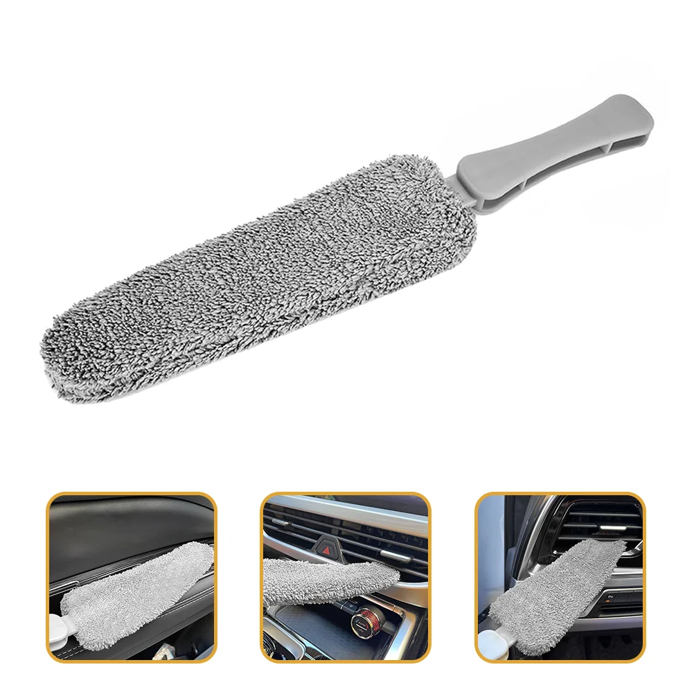 

Cleaning Brush Duster Car Vent Cleaner Interior Air Outlet Coral Fleece Detailing for