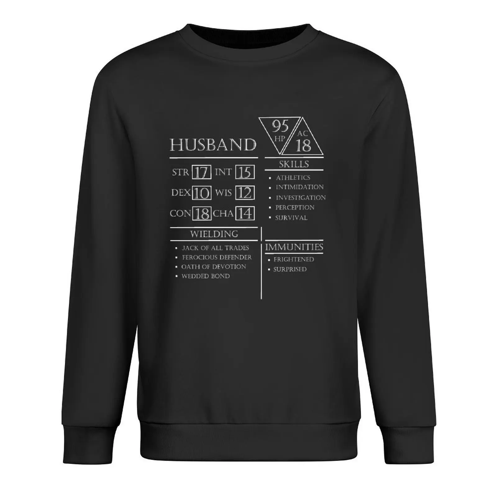 

Husband Stats - Character Sheet - White Pullover men clothing tracksuit autumn jacket men winter clothes sweatshirts for men