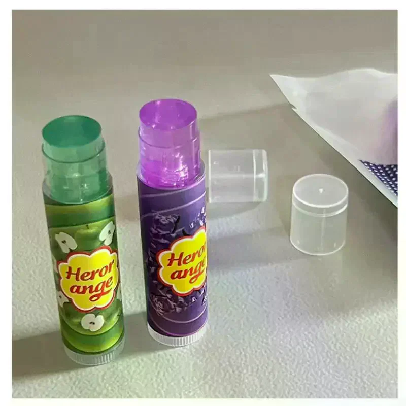 HERORANGE Fruit Lip Balm Moisturizing Clear Lip-Primer Mask Jelly Tinted Lip Stick Lighten Lines Plump Lip Care Makeup Cosmetics