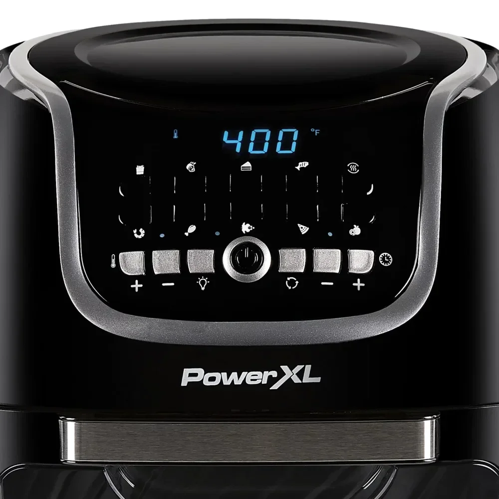 Freidora de aire PowerXL Vortex Pro Plus, 10 cuartos de capacidad, negro, 1700 vatios