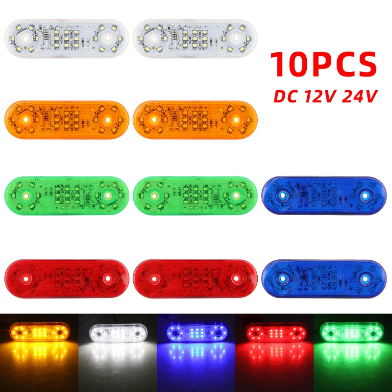 

10PCS Truck Side Light Side Light Trailer Light Warning Light Truck Off Road Vehicle Ship Jeep Mountain Bike Waterproof 24V