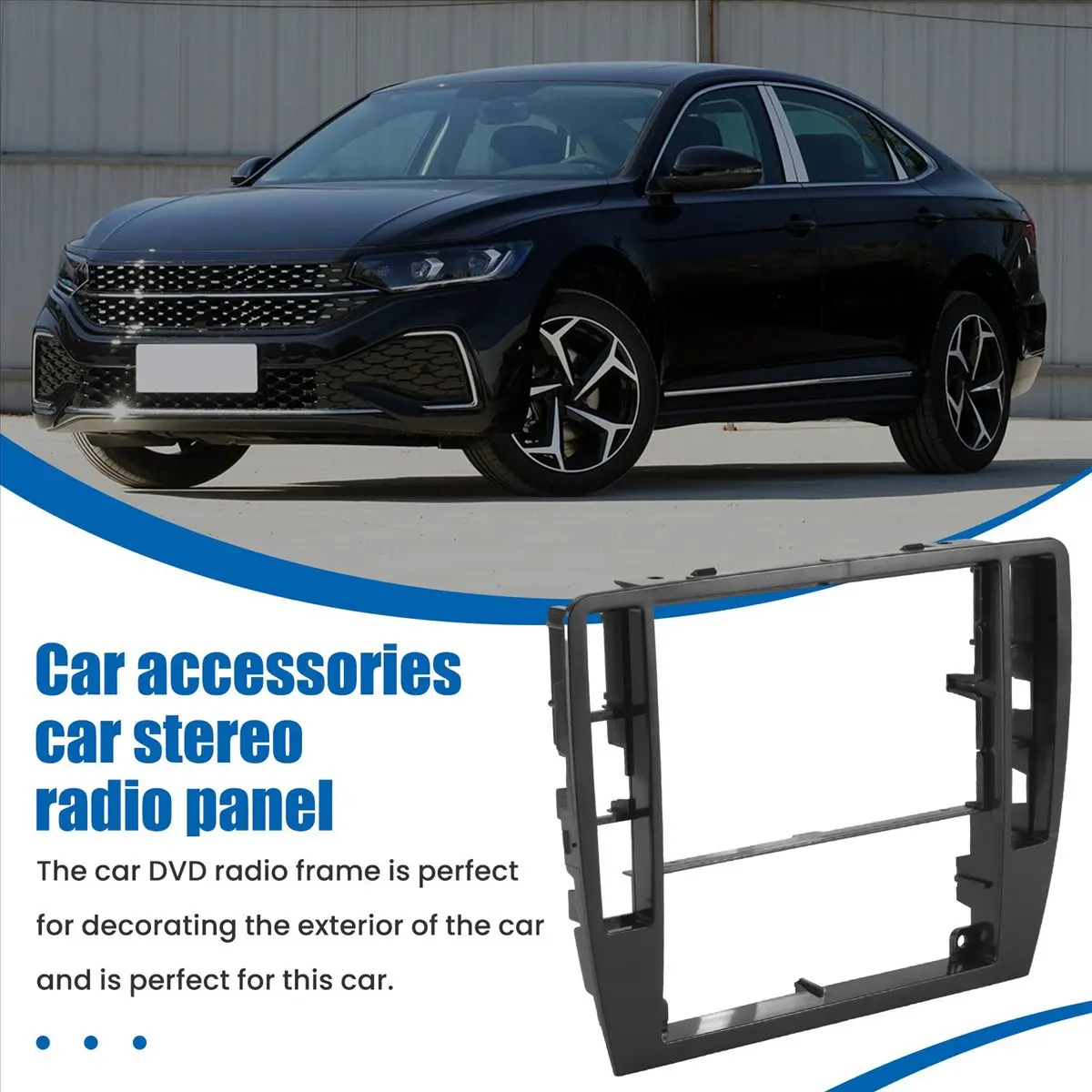 Compatible 3B0858069 Interior Dash Center Console Trim Bezel Panel Radio Face Frame for B5 2001 2002 2003 2004 2005