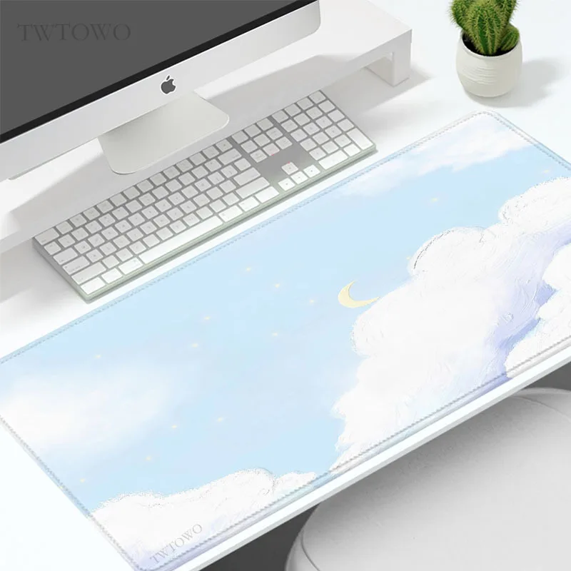 Mouse Pad Gamer Cute Aesthetic Kawaii Oil Painting XL Home Computer Large Mousepad XXL Mouse Mat Desktop Mouse Pad