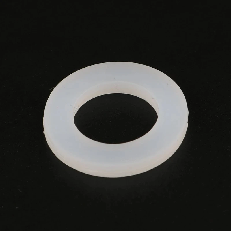 100 Stück 1/2 Zoll Silikon-Gummi Flachdichtung O-Ring Dichtungsring Sanitärarmatur-Dichtungsring – Detail 1