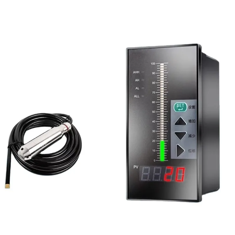 ตัวควบคุมแสดงระดับน้ำในถังดับเพลิง ถังน้ำรถบ้าน พร้อมเกจวัดระดับน้ำแบบจุ่มใต้น้ำ และเครื่องส่งสัญญาณระดับน้ำแบบไฮโดรสแตติก