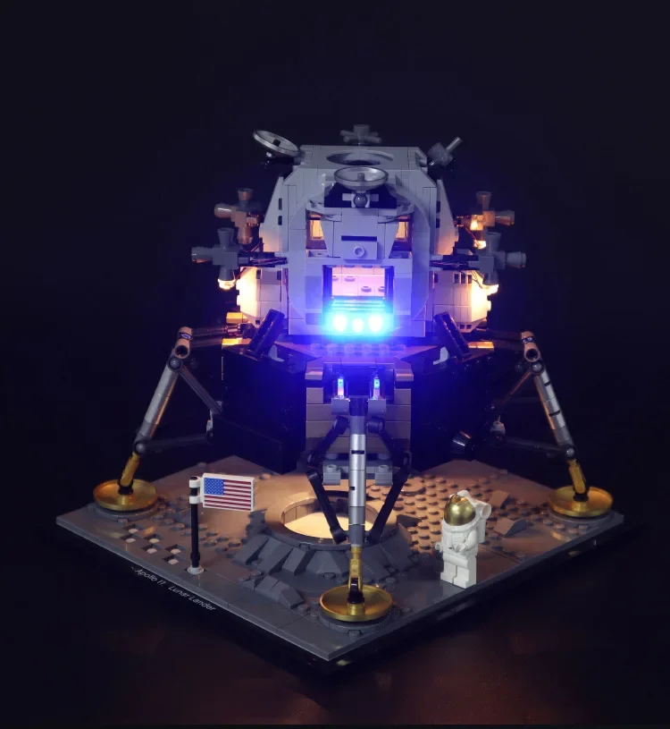 LED Light Kit for NASA Apollo 11 Lunar Lander Building Blocks 10266 Bricks DIY Lamp Toys Lighting Set Not Included Model