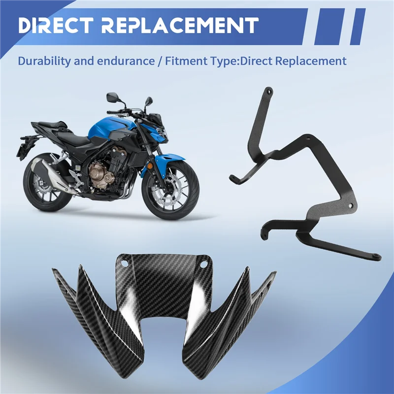 

Motorcycle Front Wing Spoiler Downforce Naked Aerodynamic Fairing Winglets For Honda CB500 Hornet CB 500 2024 2025