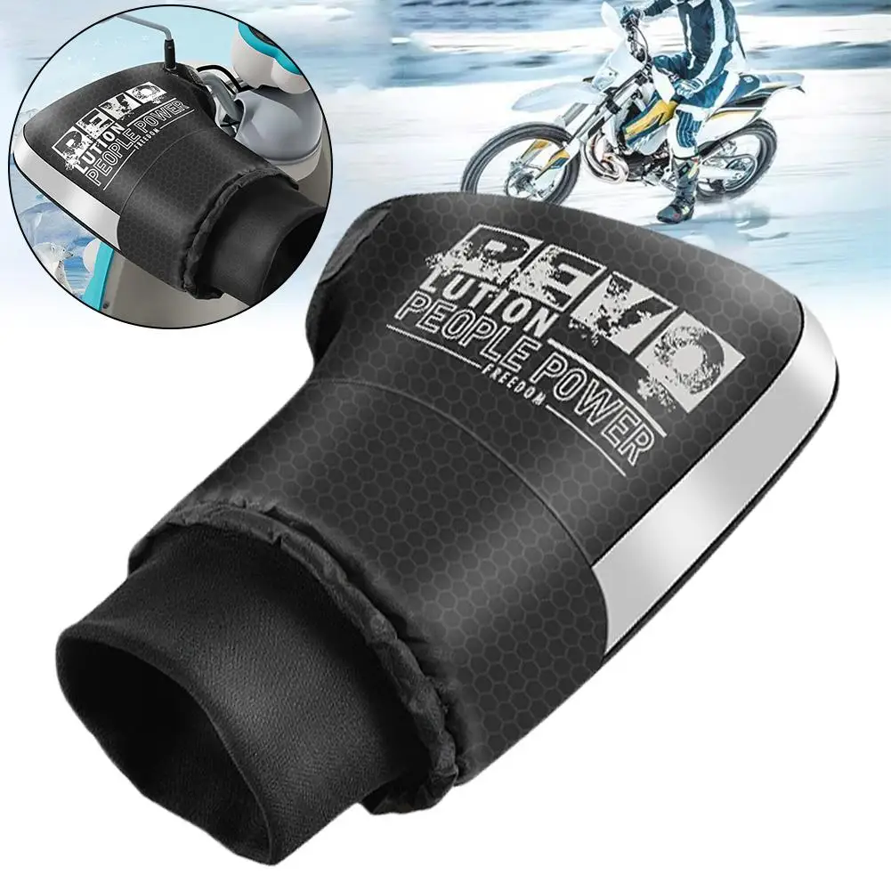 Motorcycle Handlebar Cover Winter Warm Cycling Gloves Waterproof Accessories Grip Motorcycle Motorbike Cover Thermal Windpr D5H6