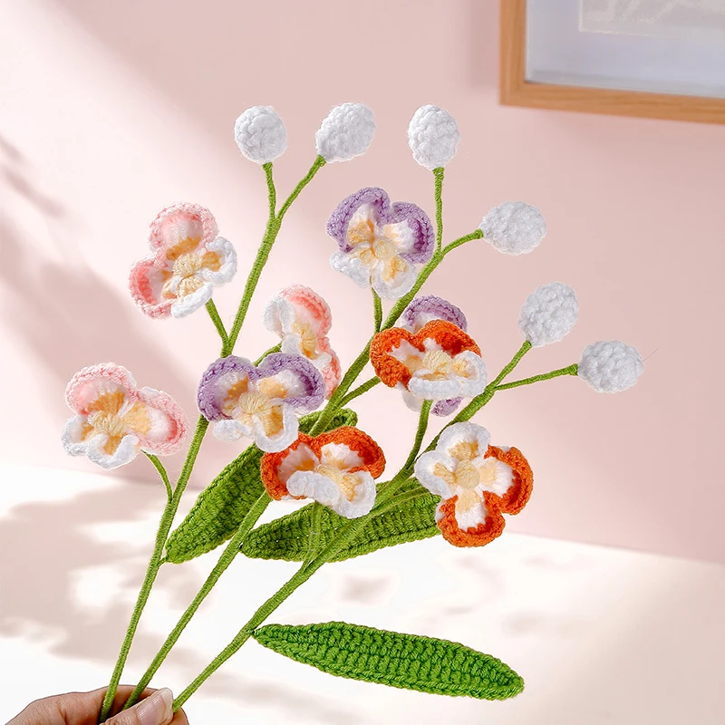 

Pure Handmade Hook Thread Weaving Butterfly Shape Artificial Flowers Orchid Home Table Decor Wedding Party Gifts
