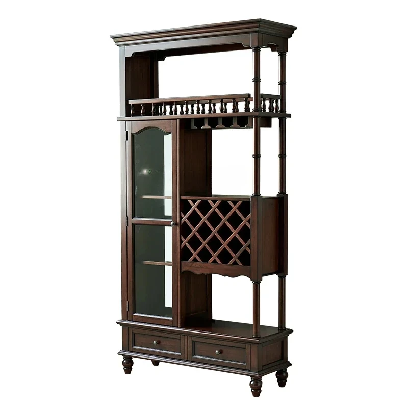 

Перегородка для украшения входа, винный шкаф, американский шкаф для комнаты из массива дерева, двусторонняя гостиная