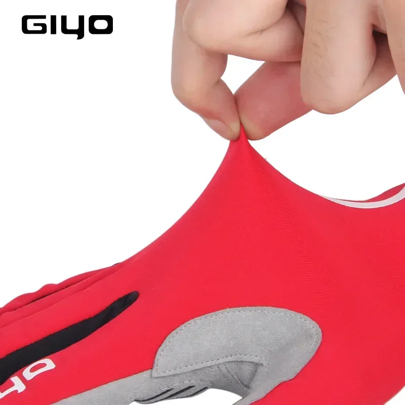 GIYO-guantes de dedo completo para ciclismo, manoplas antideslizantes para pantalla táctil, medio guante para bicicleta de montaña y carretera