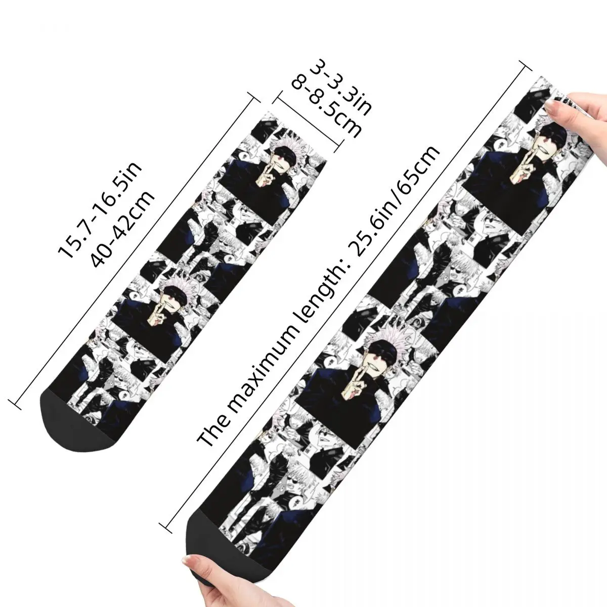 Gojo Satoru Manga Socks Men\'s Women\'s Anime Socks Harajuku Spring Summer Autumn Winter Middle Tube Stockings Gift