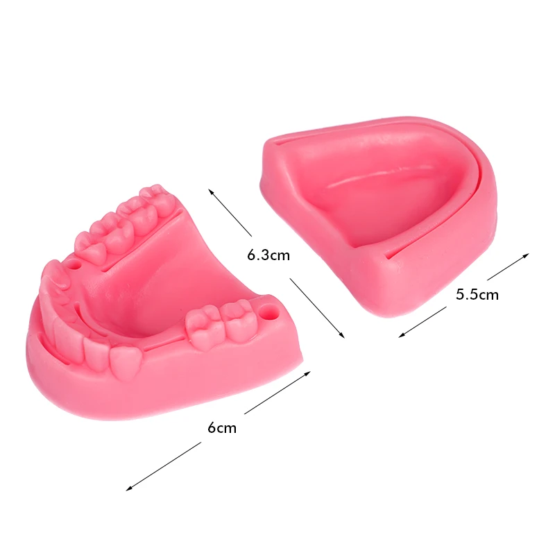 Outil de suture dentaire en silicone pour la pratique de la parodontite, générateur de modèle de suture orale, technologie de formation, 2 pièces