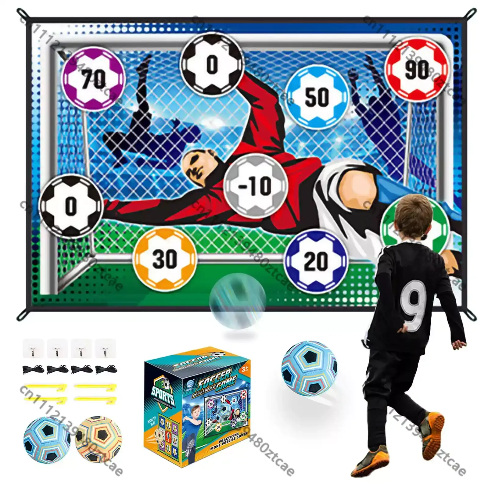indoor-outdoor-parent-child-sports-toy-kids-soccer-shooting-target-cloth-game-toddler-exercise-training-playset