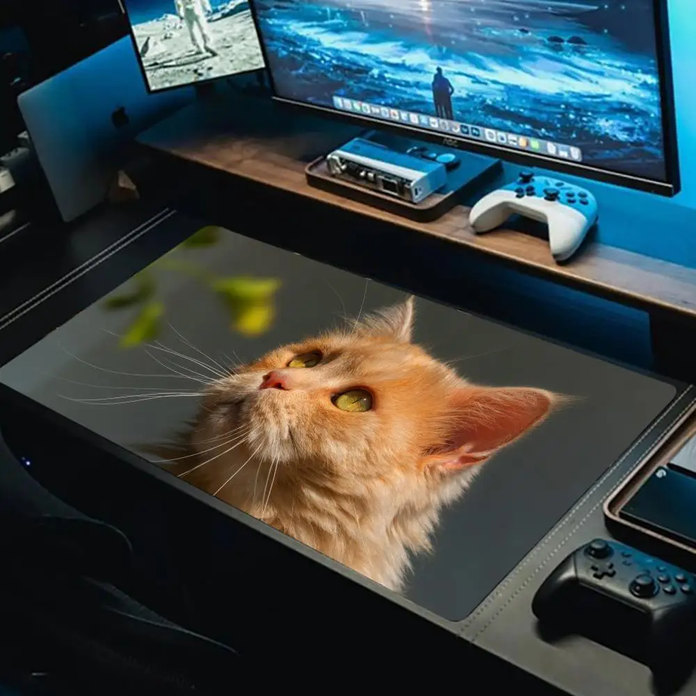 

Cute Cat Mouse Pad Computer Accessories Office Game Table Mats Rubber Anti-slip Gaming Keyboard Mousepads XXL Desk Pads 400X900