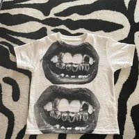 T-shirt Punk Y2K à Manches Courtes pour Femme, Haut de Rue Gothique, Loisirs Basiques, Été 2024 1